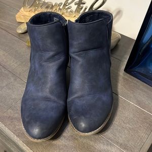 Navy ankle boots